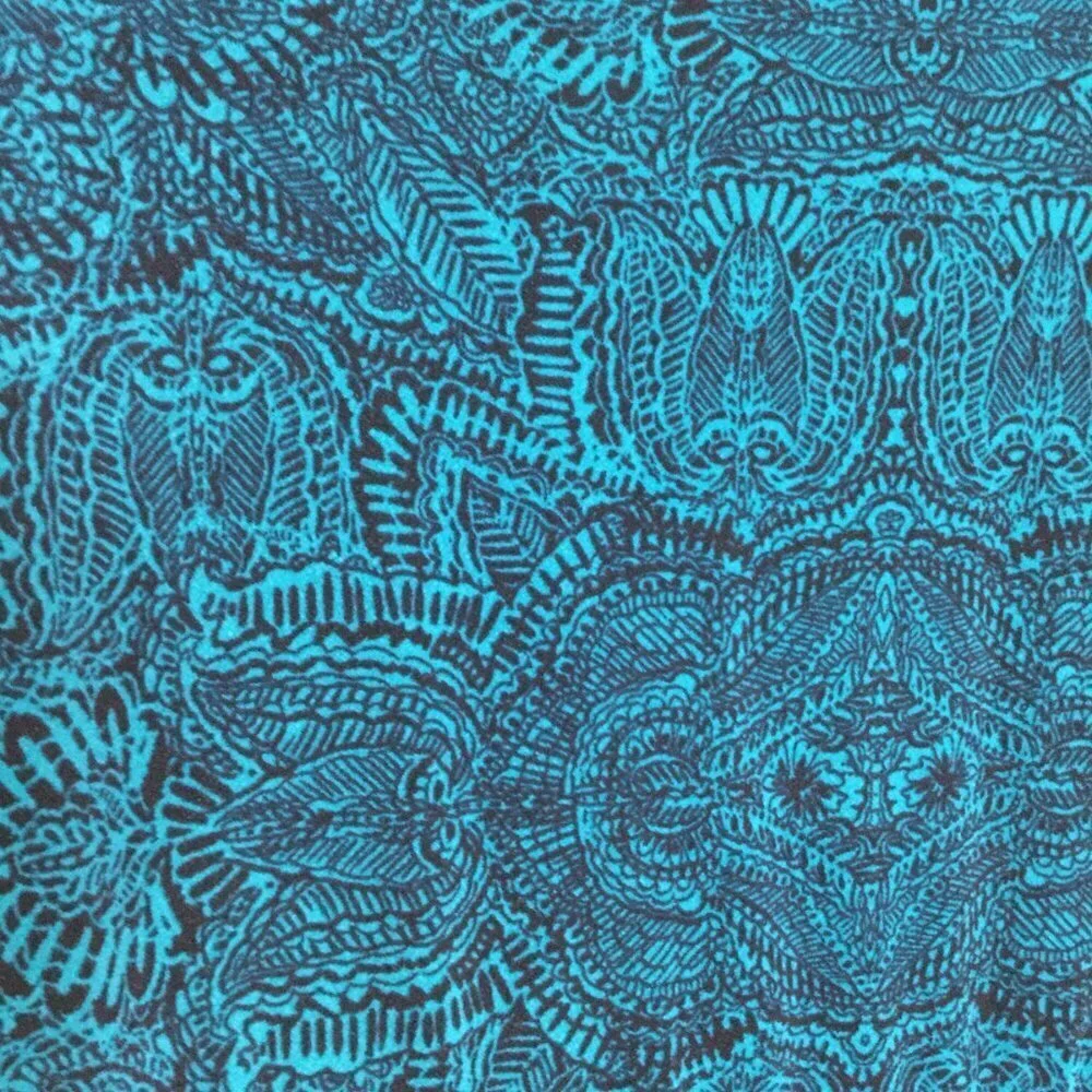 Ann Taylor Blue Paisley Crepe Dolman Sleeve Dress